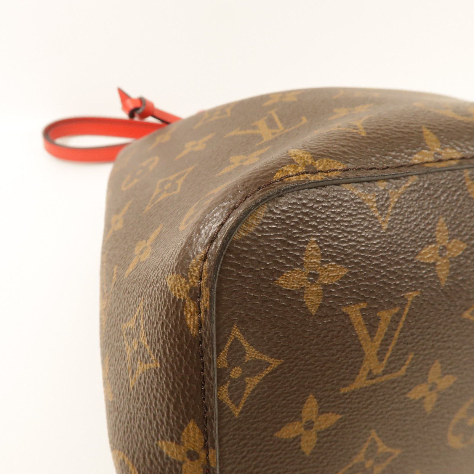 LOUIS VUITTON GHW Neo Noe Bucket Bag Shoulder Handbag M44021 Monogram Coquelicot