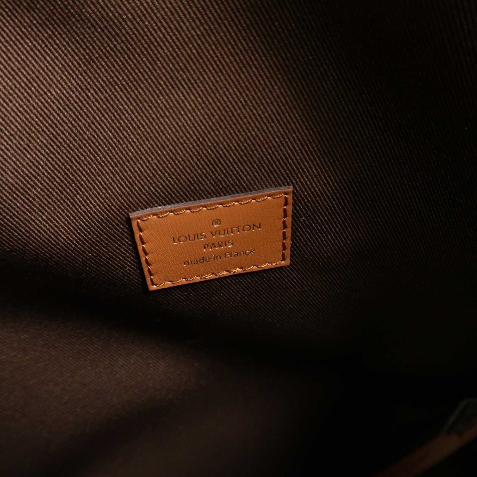 LOUIS VUITTON Monogram Reverse Loop Hobo金扣手挽肩背兩用袋棕色