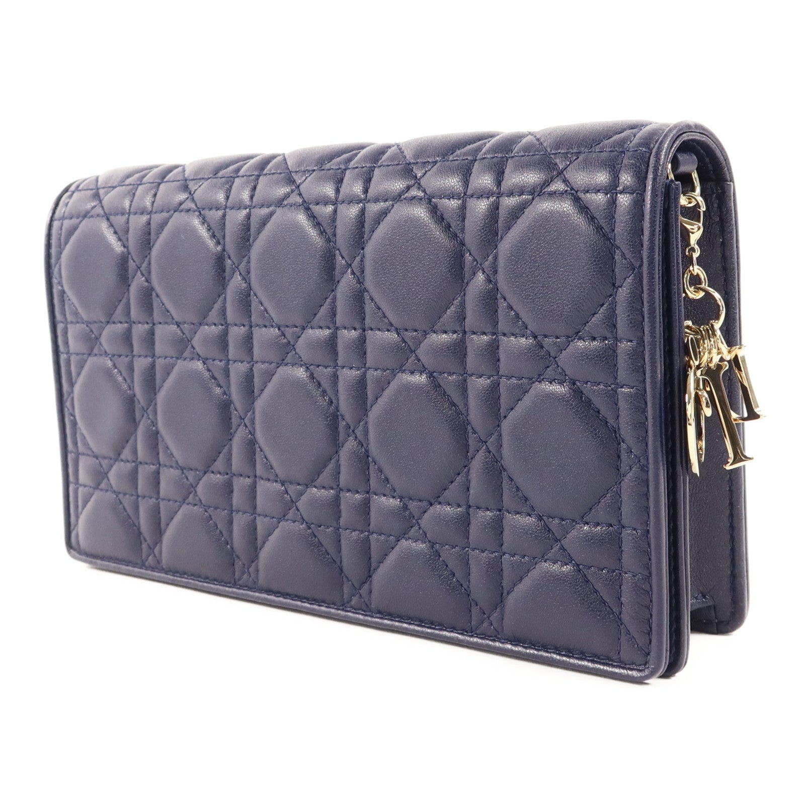 Dior 羊皮皮革Lady Dior Pouch金扣鏈帶肩背袋