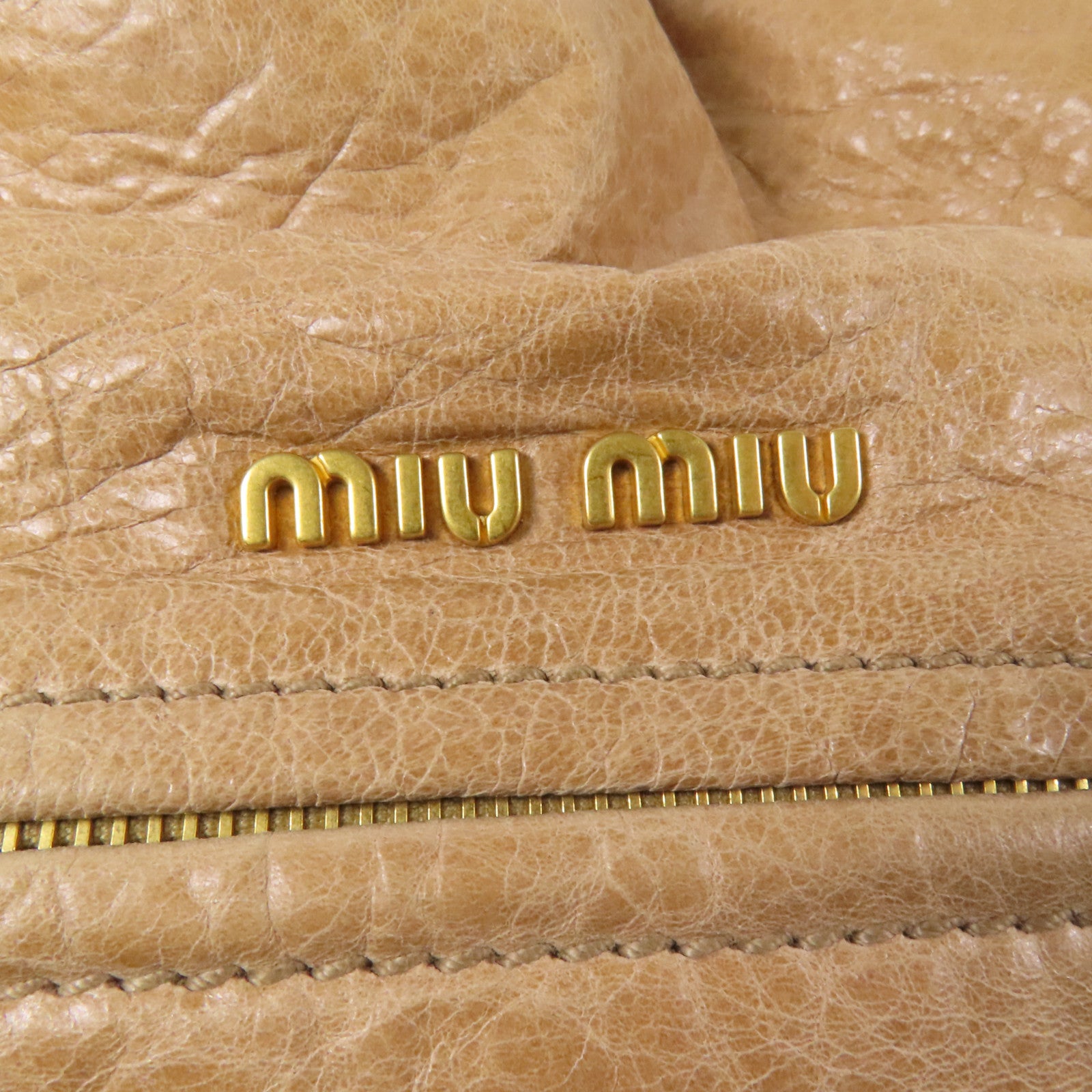 Miu Miu 牛皮皮革2way Shoulder Bag金扣手挽肩背兩用袋