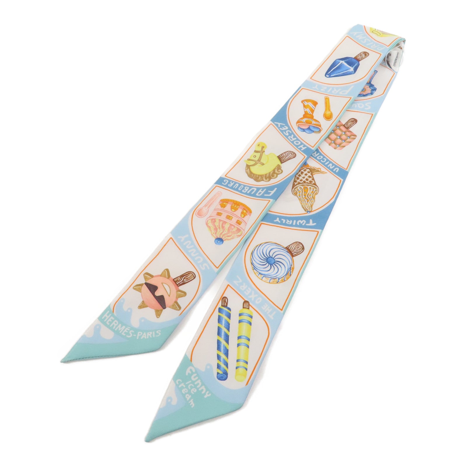 HERMES 絲質Twilly絲巾