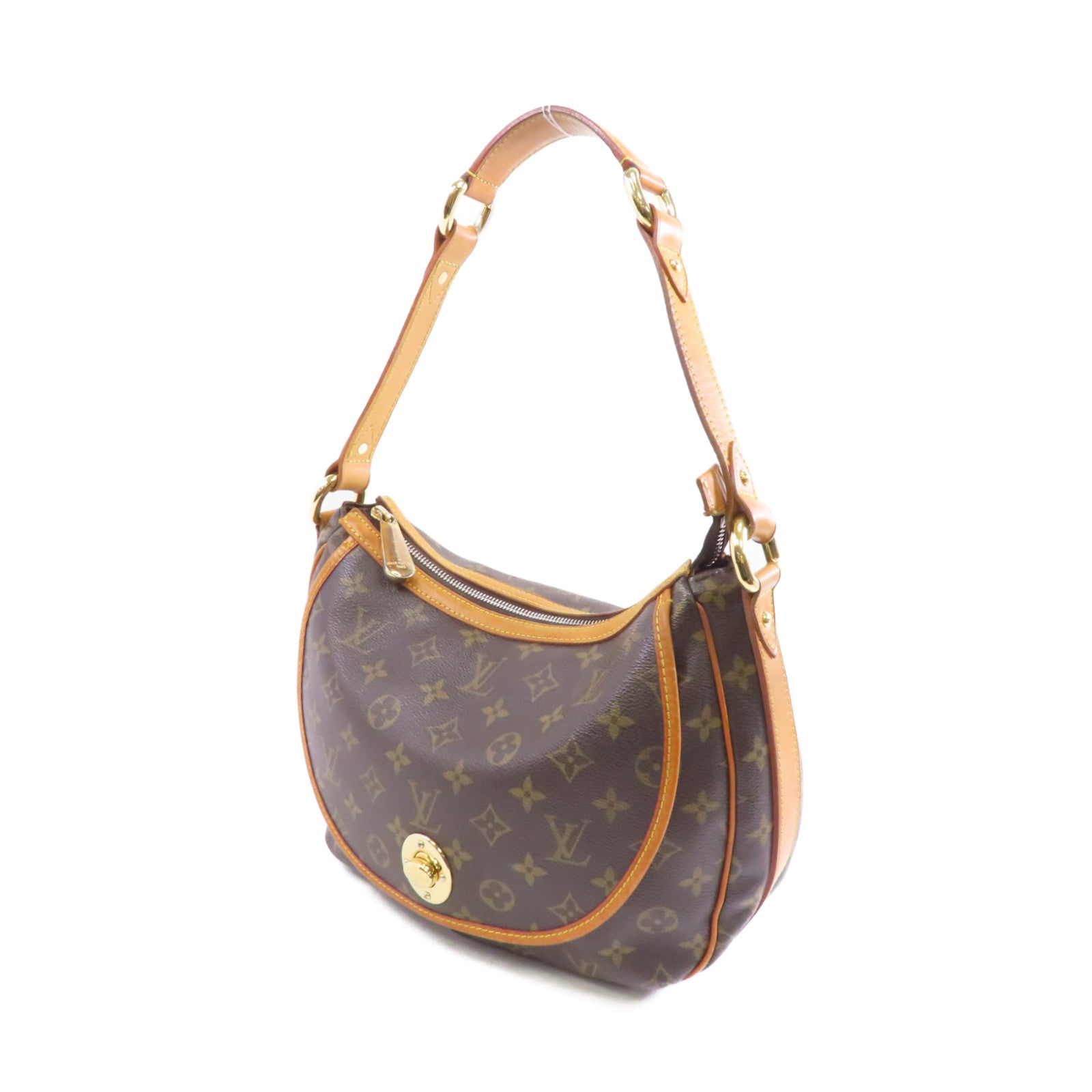 LOUIS VUITTON Monogram Mini Croisette Tulum PM金扣肩背袋啡色