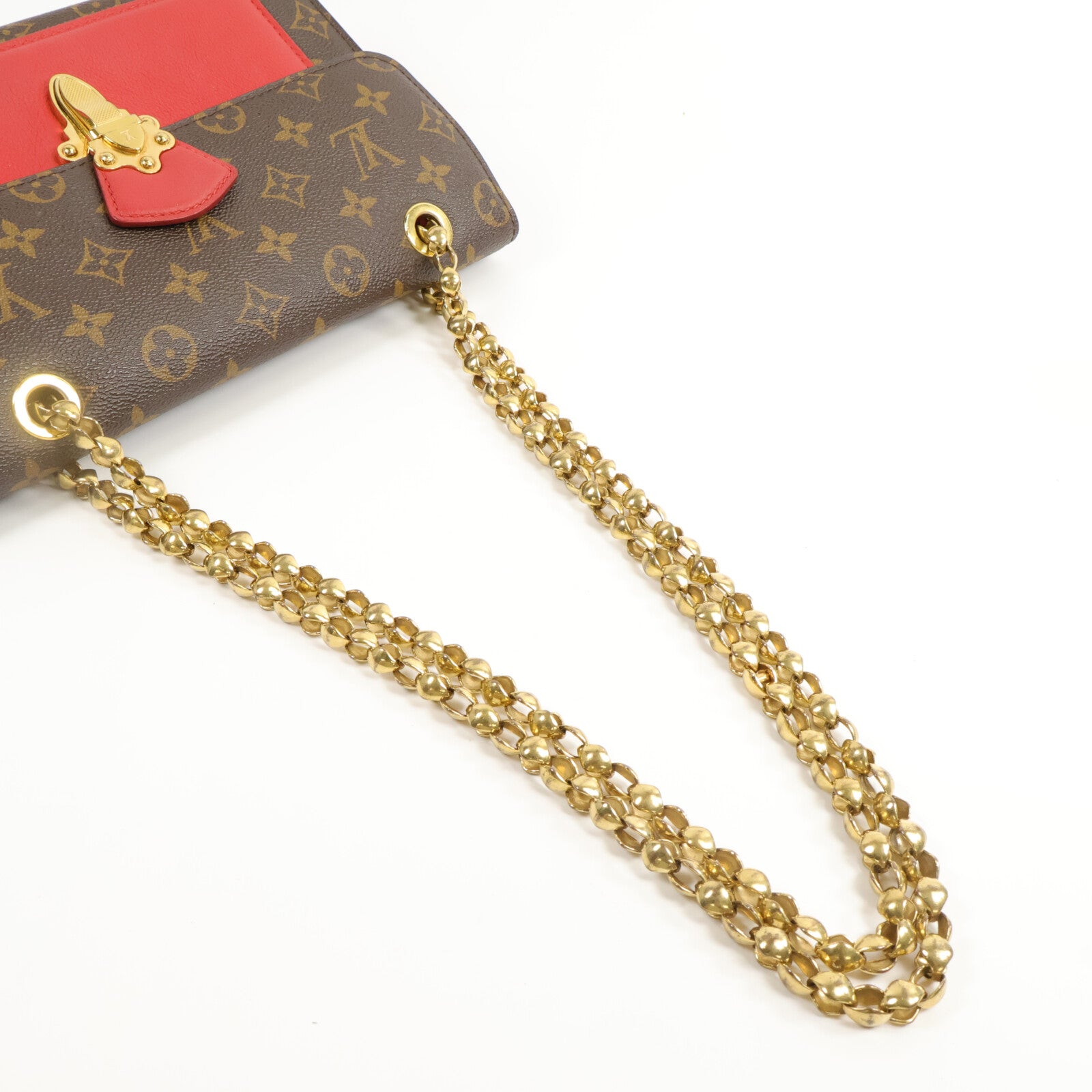 LOUIS VUITTON Monogram/Cerise Victoire鏈帶肩背袋