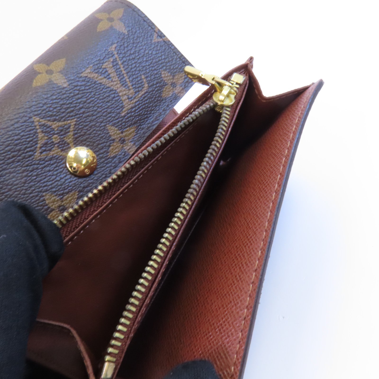LOUIS VUITTON Monogram Portefeuille Alexandra金扣長錢包