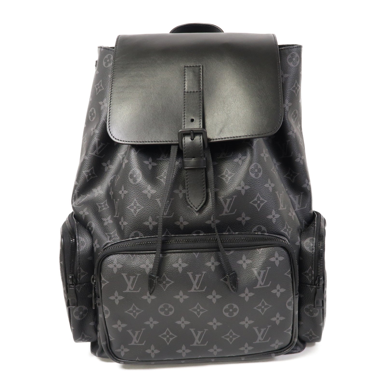 LOUIS VUITTON 【激減優惠】Monogram Eclipse Trio Backpack黑扣背包黑色