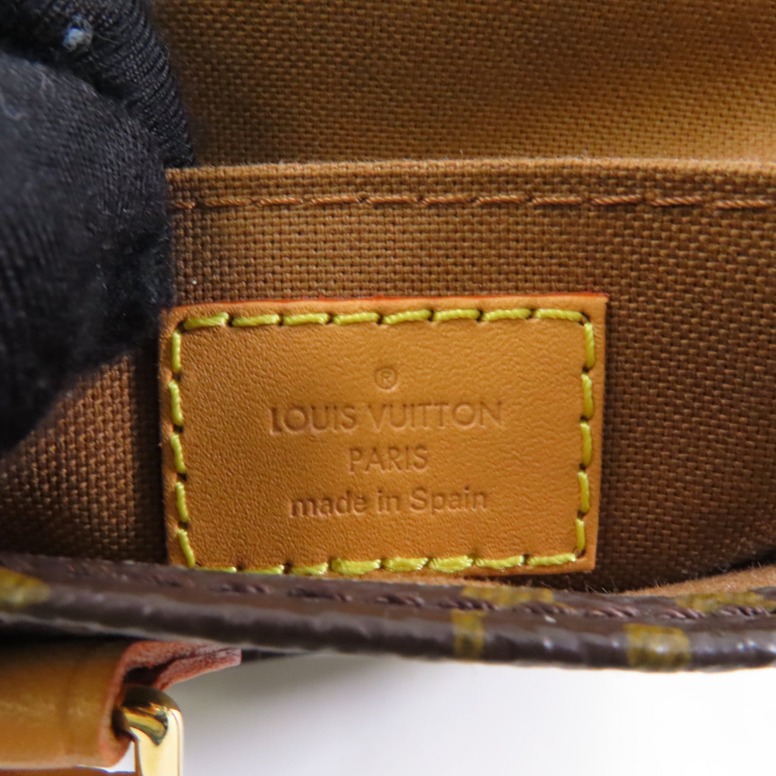 LOUIS VUITTON Monogram Petit Sac Plat金扣手挽肩背兩用袋啡色