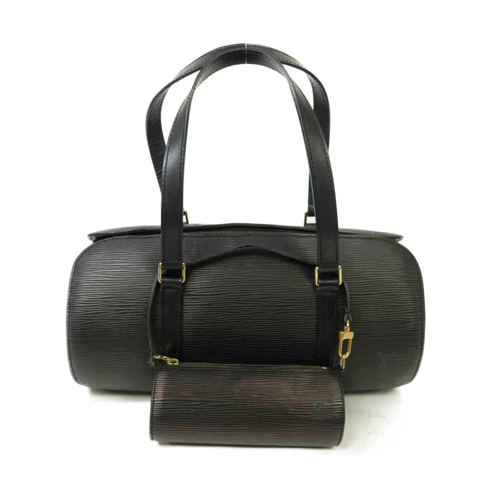 LOUIS VUITTON 【激減優惠】Epi Soufflot金扣手挽袋黑色