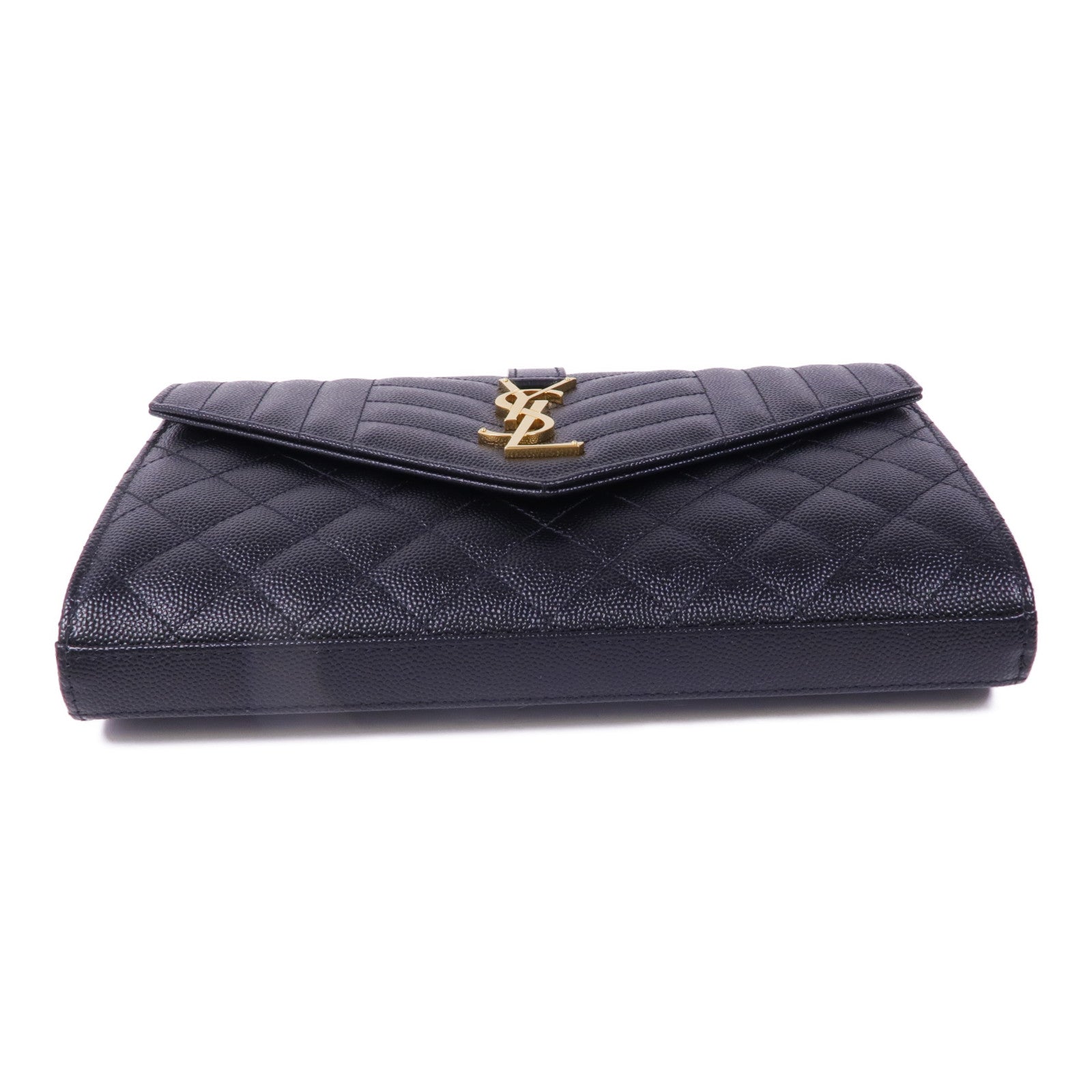 SAINT LAURENT 牛皮皮革Envelope Small金扣鏈帶肩背袋