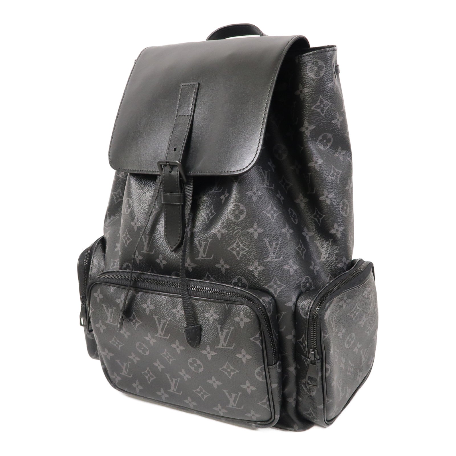 LOUIS VUITTON 【激減優惠】Monogram Eclipse Trio Backpack黑扣背包黑色