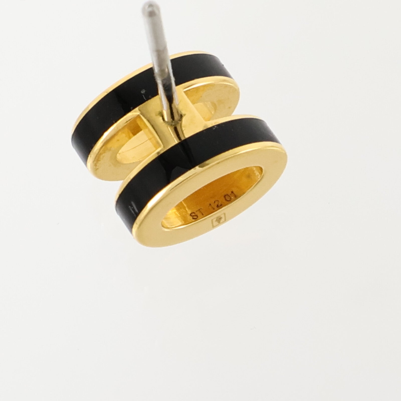 HERMES 金屬/琺瑯Mini Pop H耳環Black