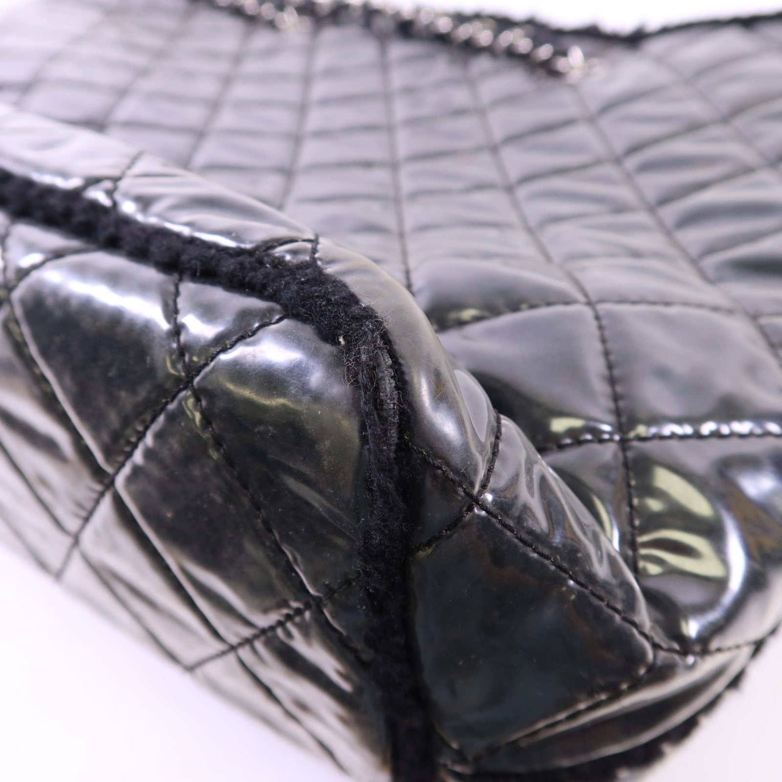 CHANEL PVC Tote Bag銀扣肩背袋