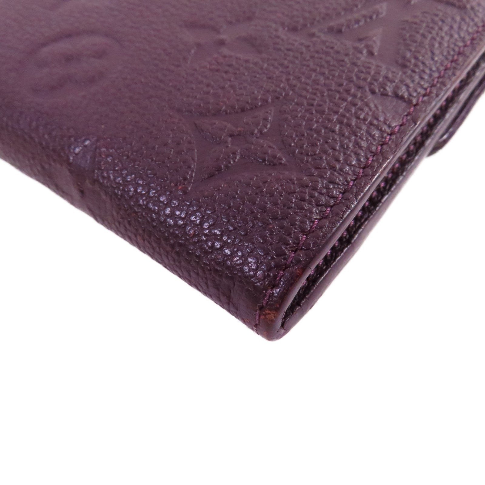 LOUIS VUITTON Monogram Empreinte Portefeuille Curieuse Long Wallet金扣長錢包紫色