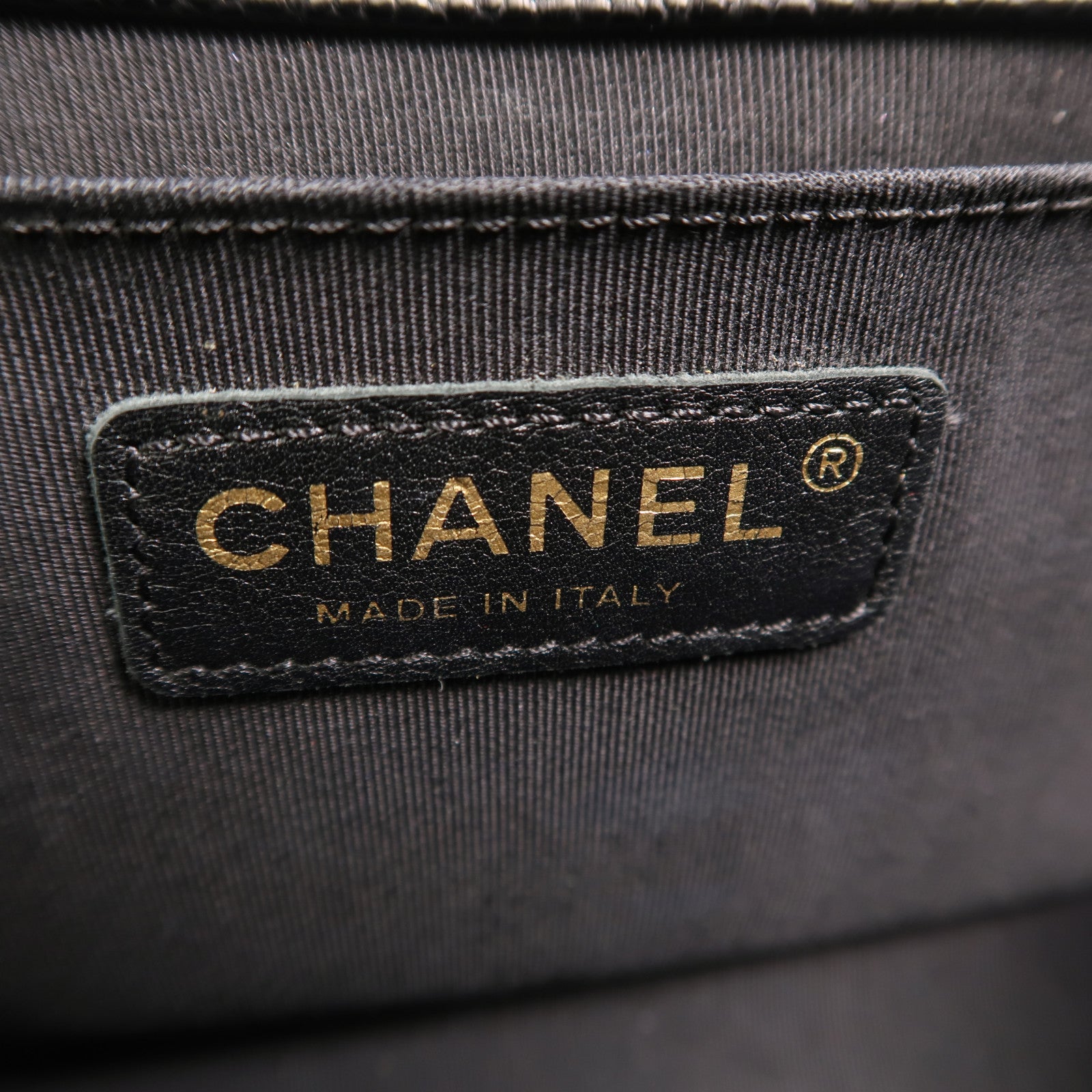 CHANEL 牛皮皮革Boy 25鏈帶手挽肩背兩用袋