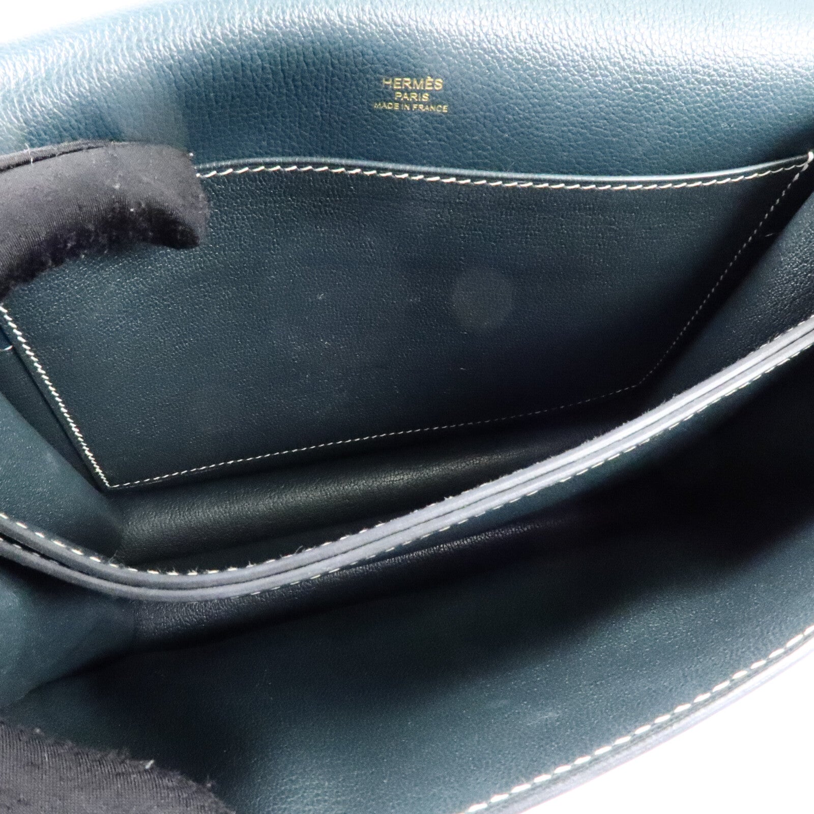 HERMES Evercolor皮革Roulis 23肩背袋Vert Cypres