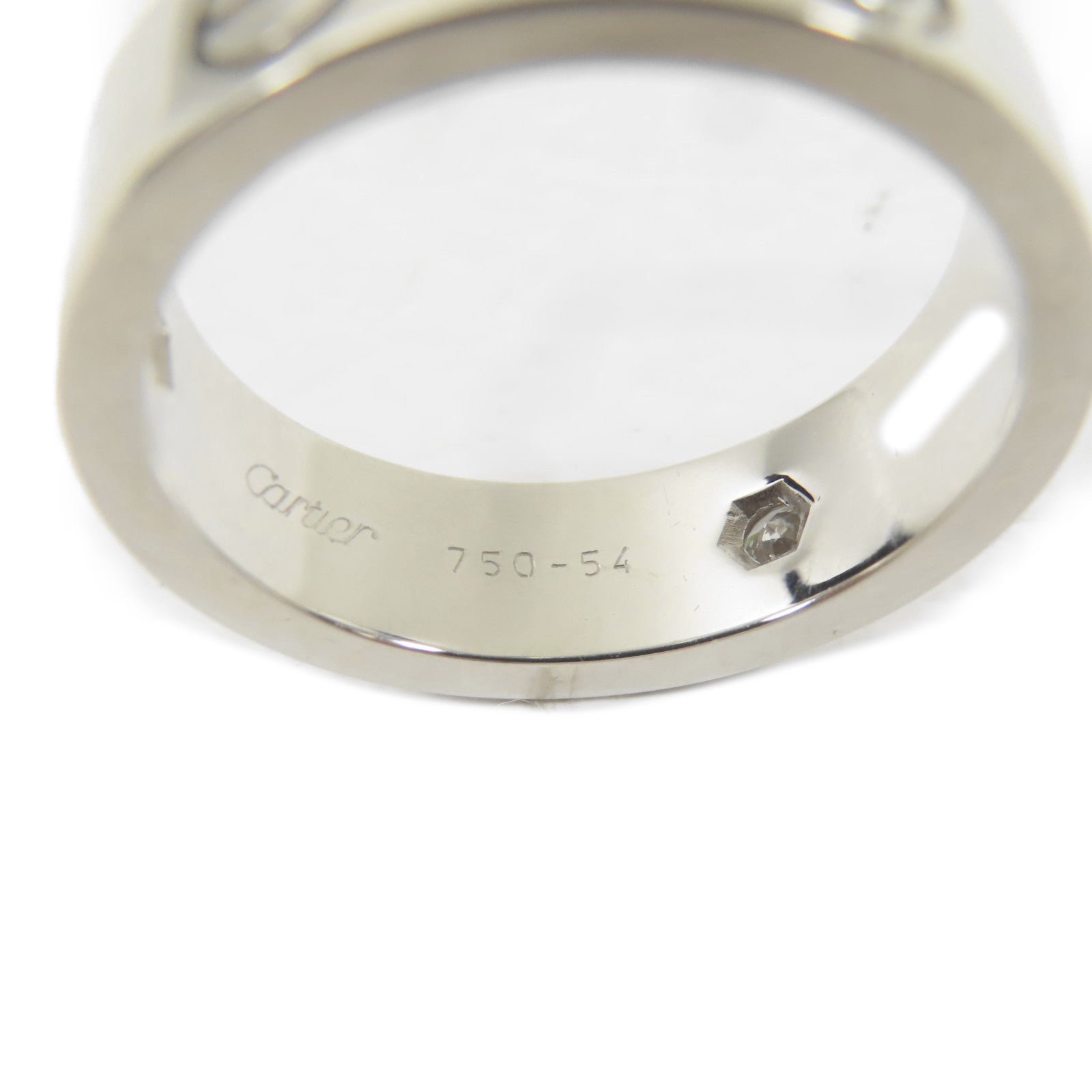 CARTIER 18K白金Love Ring 3 Diamonds鑽石戒指Cartier#54/US#6.75