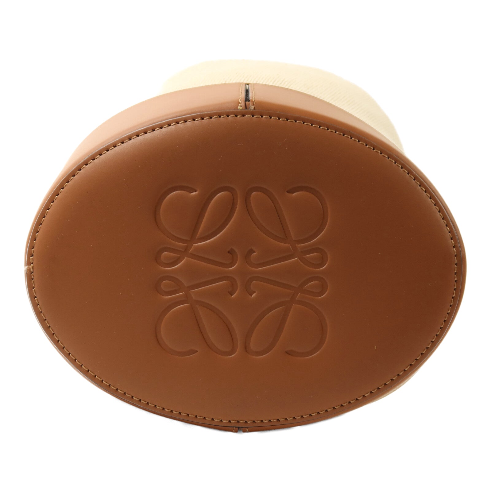 LOEWE 【激減優惠】牛皮皮革/帆布Balloon銀扣肩背袋