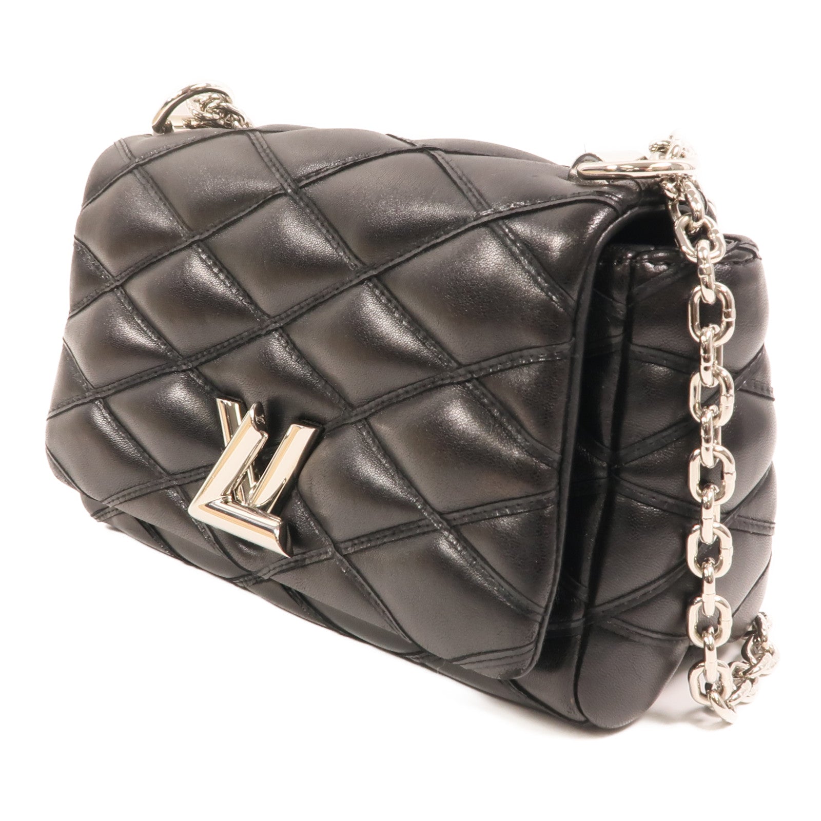 LOUIS VUITTON Malletage Go-14 PM銀扣鏈帶肩背袋