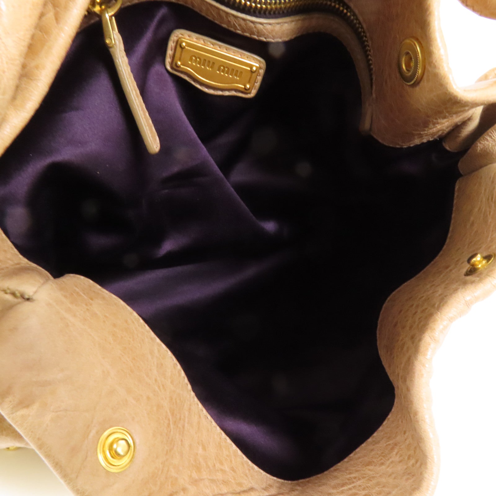 Miu Miu 牛皮皮革2way Shoulder Bag金扣手挽肩背兩用袋