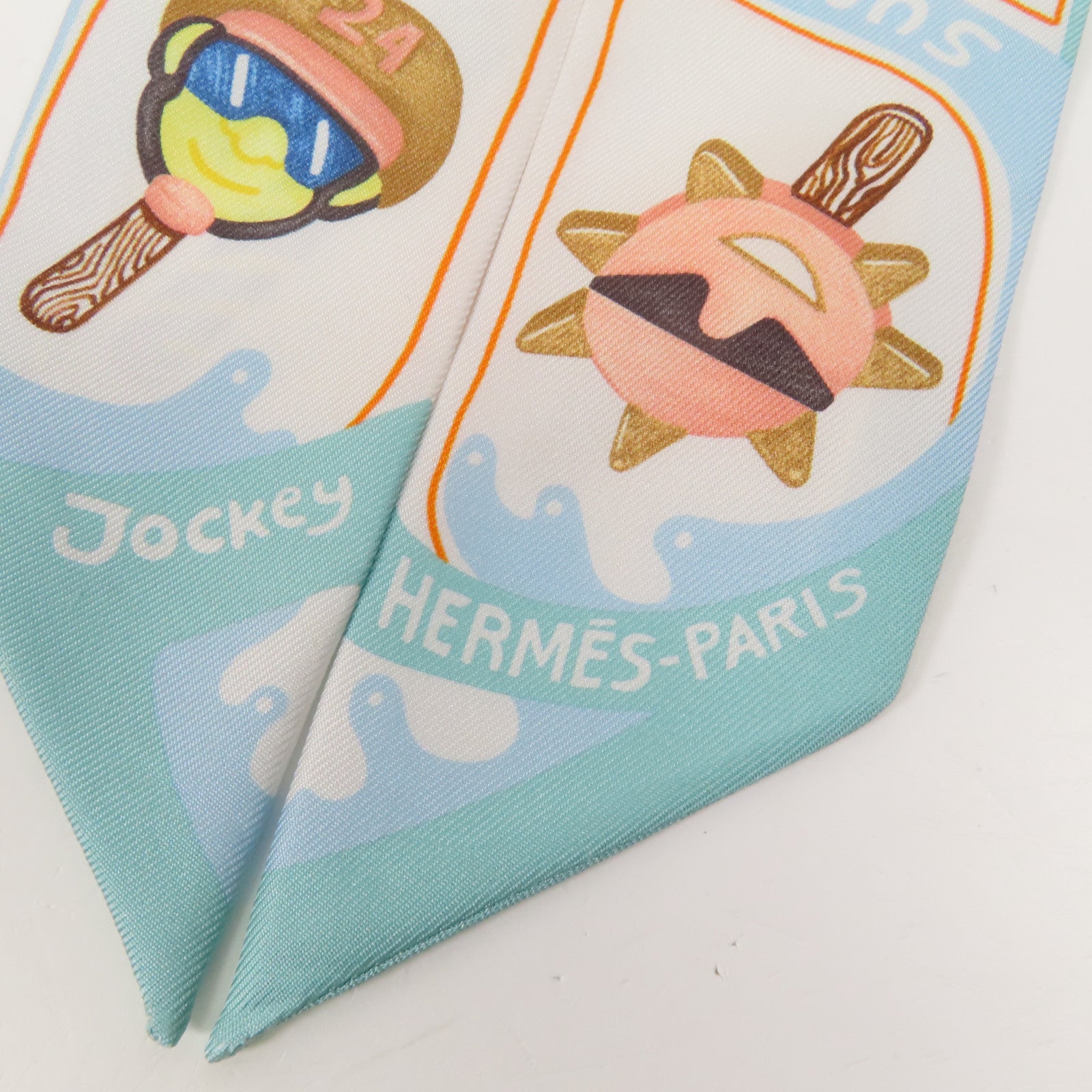 HERMES 絲質Twilly絲巾