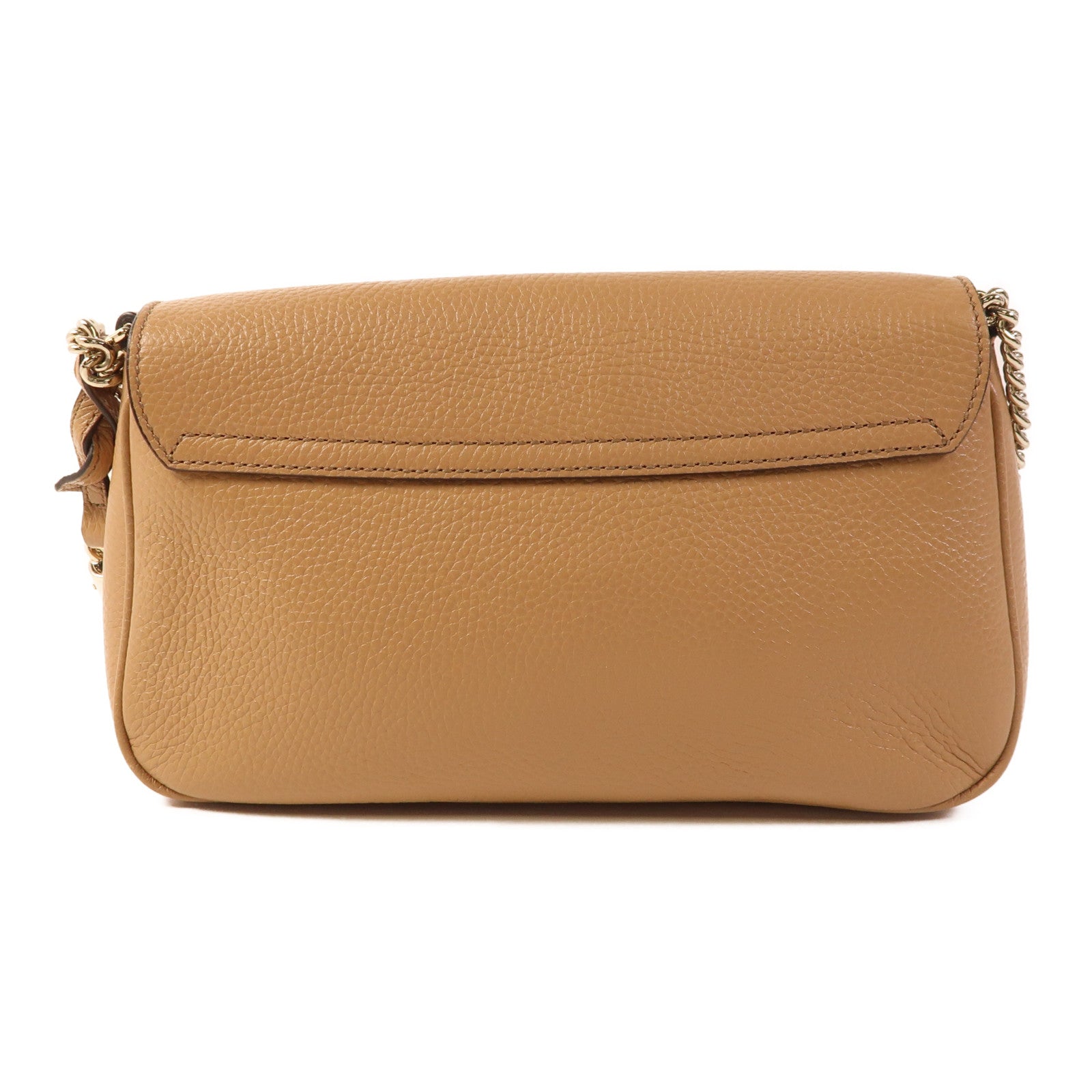 GUCCI GG GHW Chain Shoulder Bag 536224 Calfskin Leather Brown