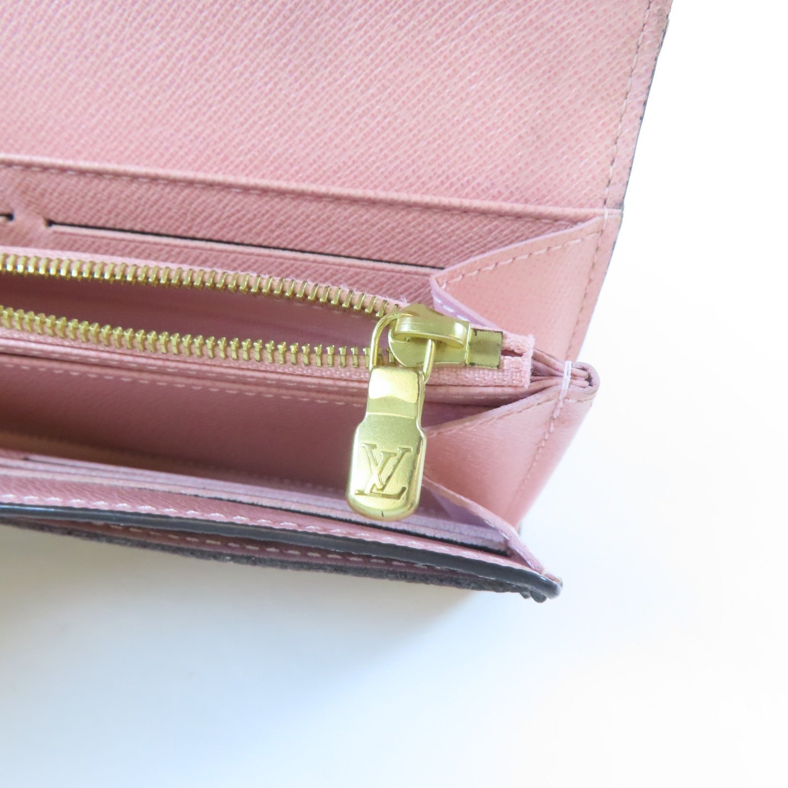 LOUIS VUITTON Monogram Wallet金扣啪鈕長錢包啡色