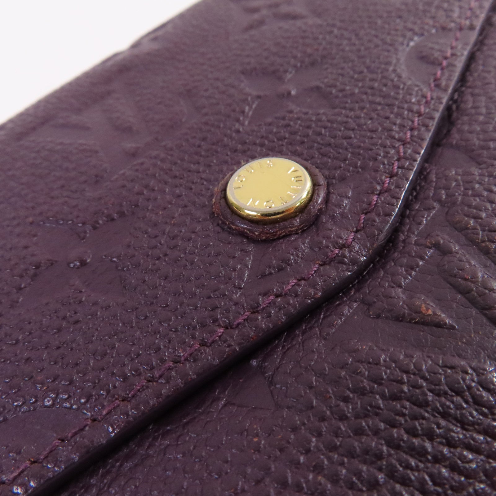 LOUIS VUITTON Monogram Empreinte Portefeuille Curieuse Long Wallet金扣長錢包紫色