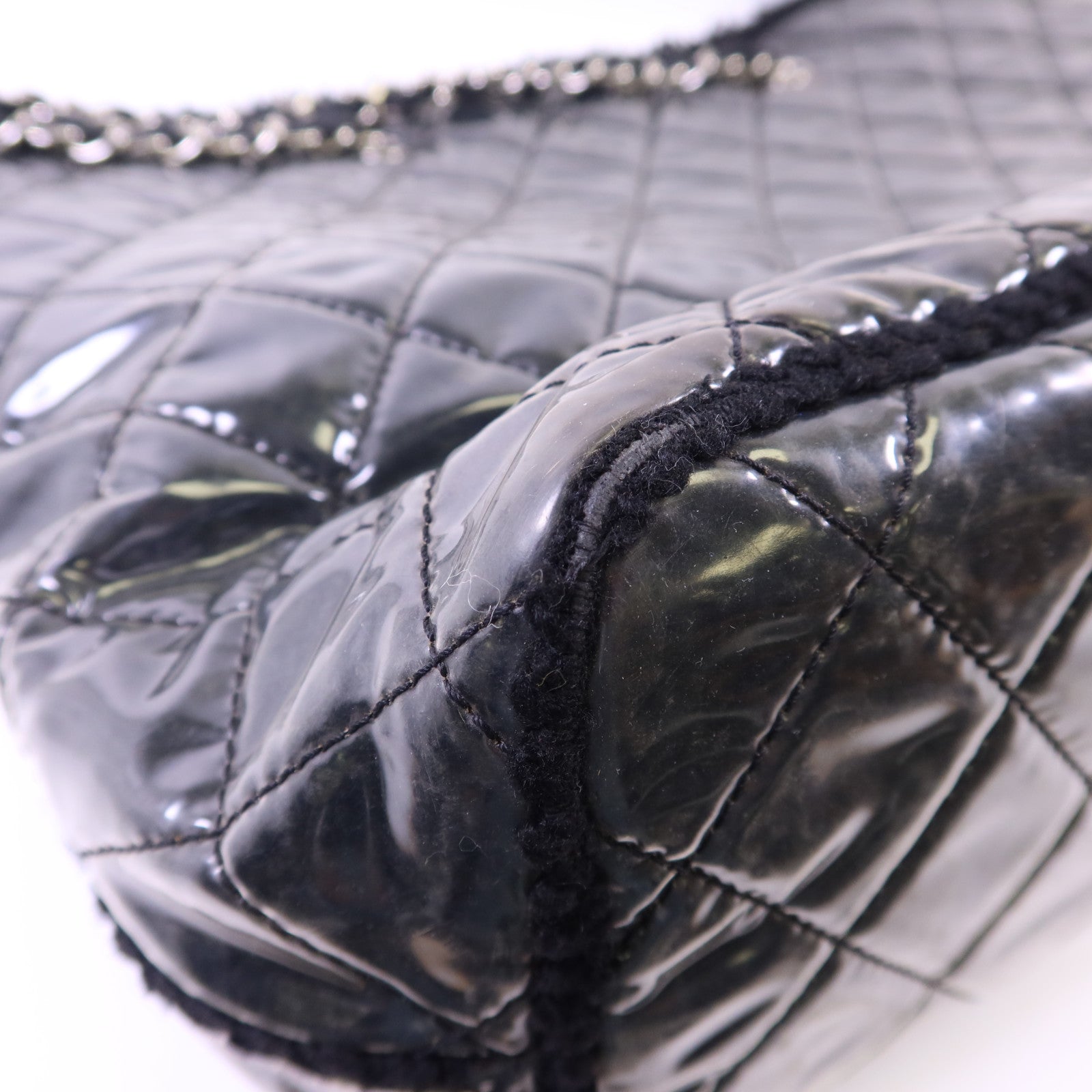 CHANEL PVC Tote Bag銀扣肩背袋