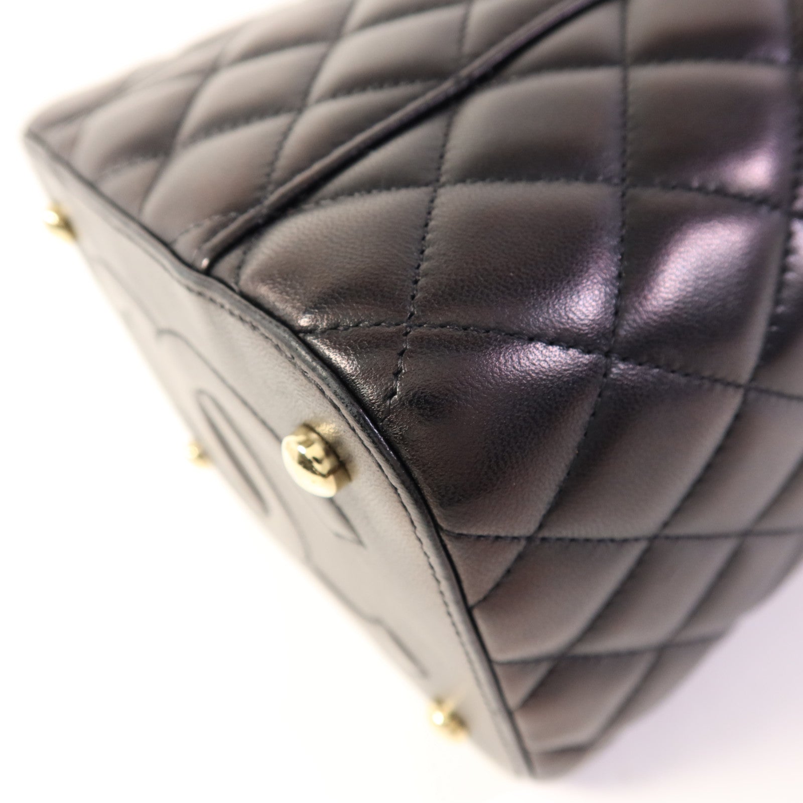 CHANEL 羊皮皮革Vanity Case金扣手挽肩背兩用袋