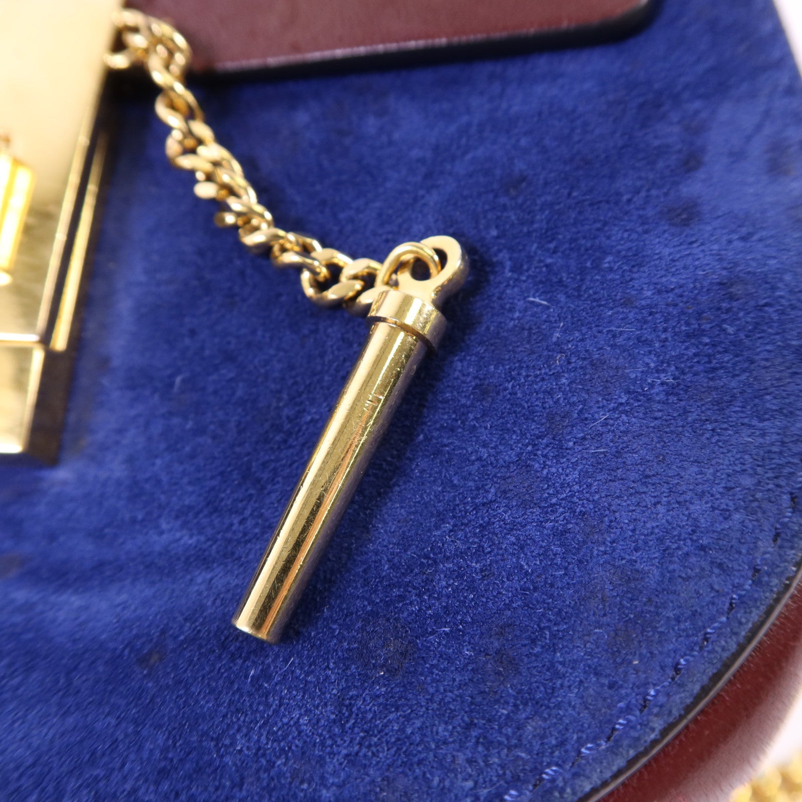 Chloe 【激減優惠】牛皮皮革/麂皮皮革Drew Shoulder Bag金扣鏈帶肩背袋