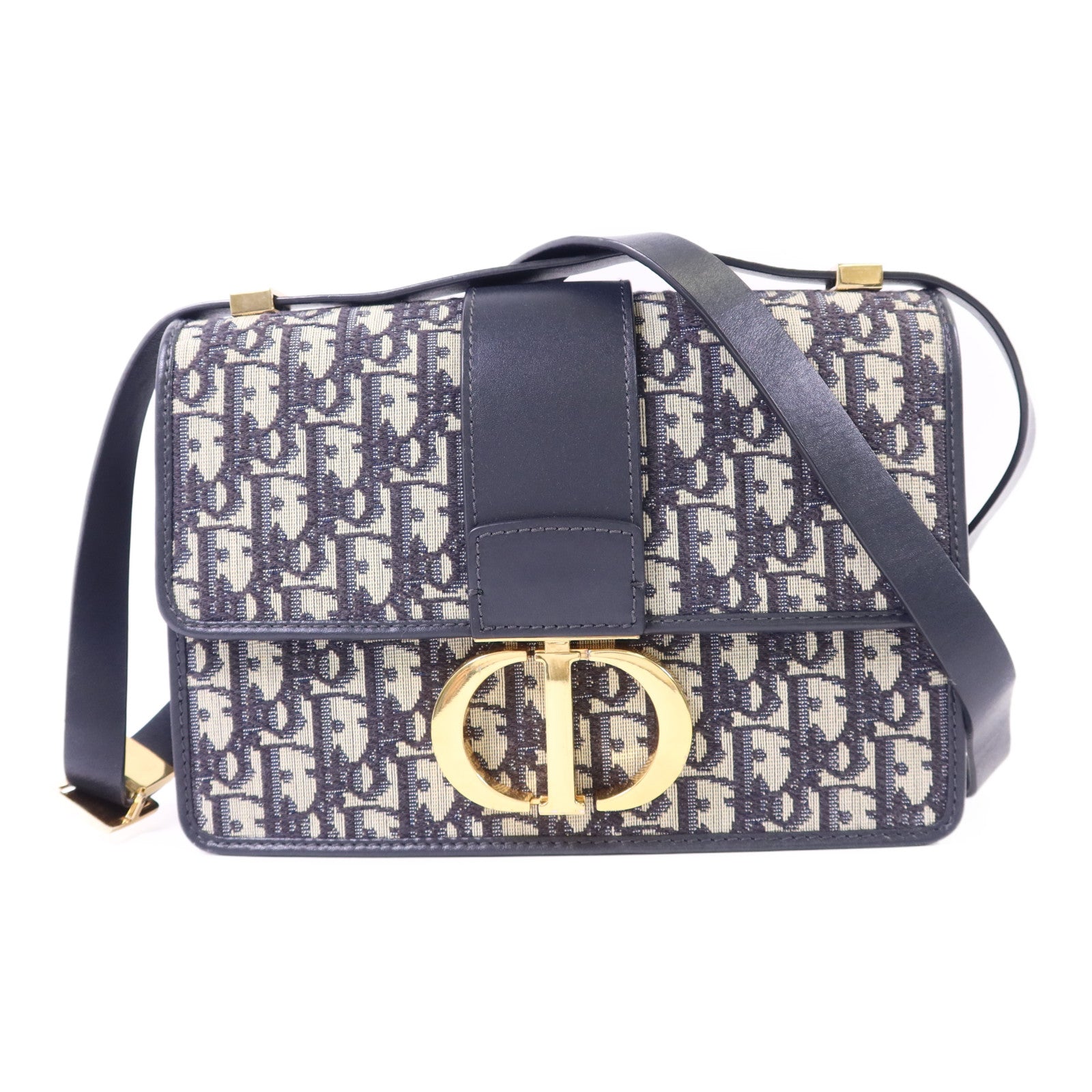 Dior 帆布Montaigne金扣肩背袋