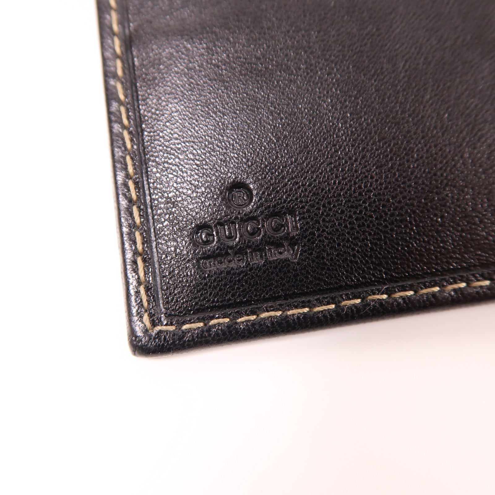 GUCCI 【激減優惠】牛皮皮革Wallet銀扣錢包