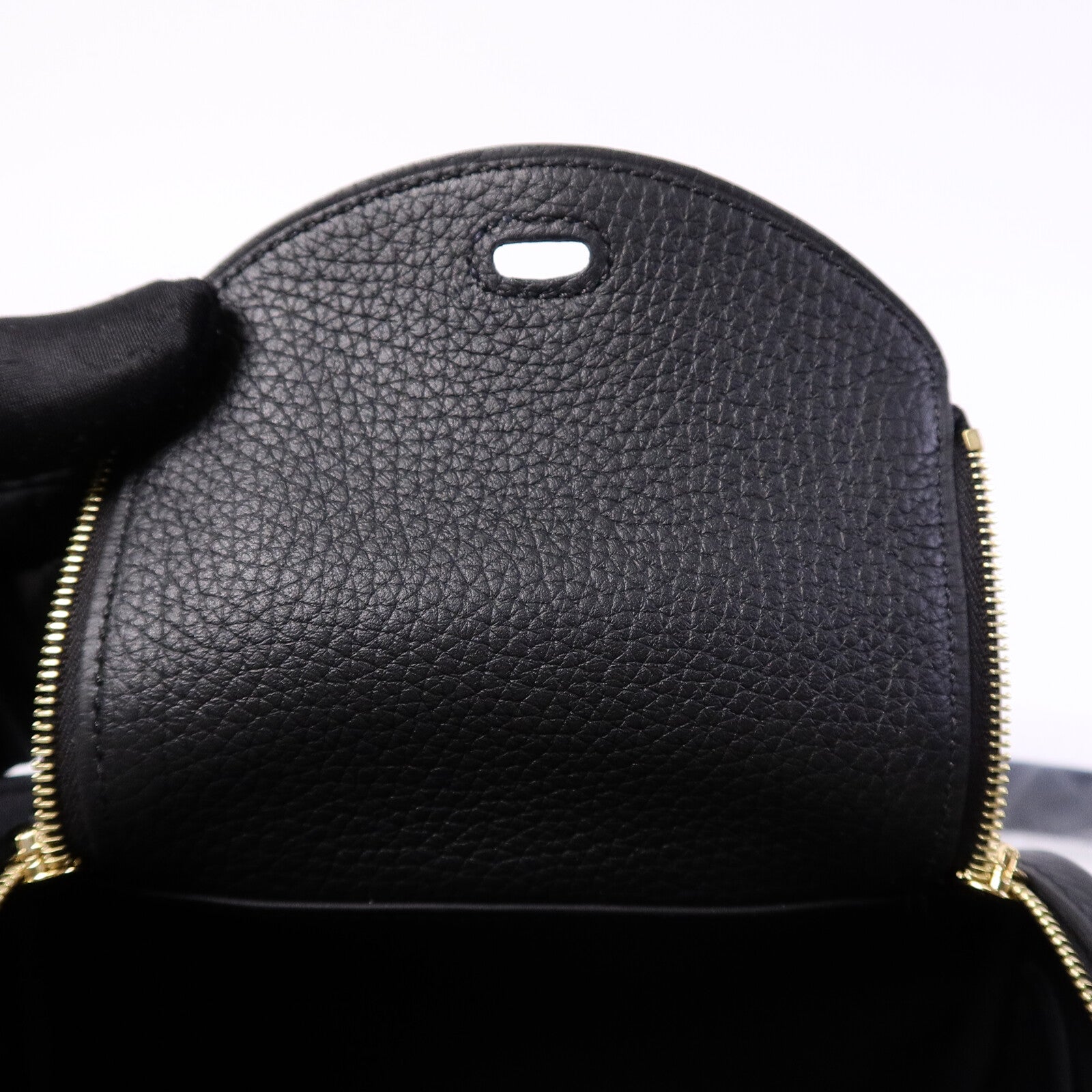 HERMES Clemence皮革Mini Lindy手挽肩背兩用袋Noir