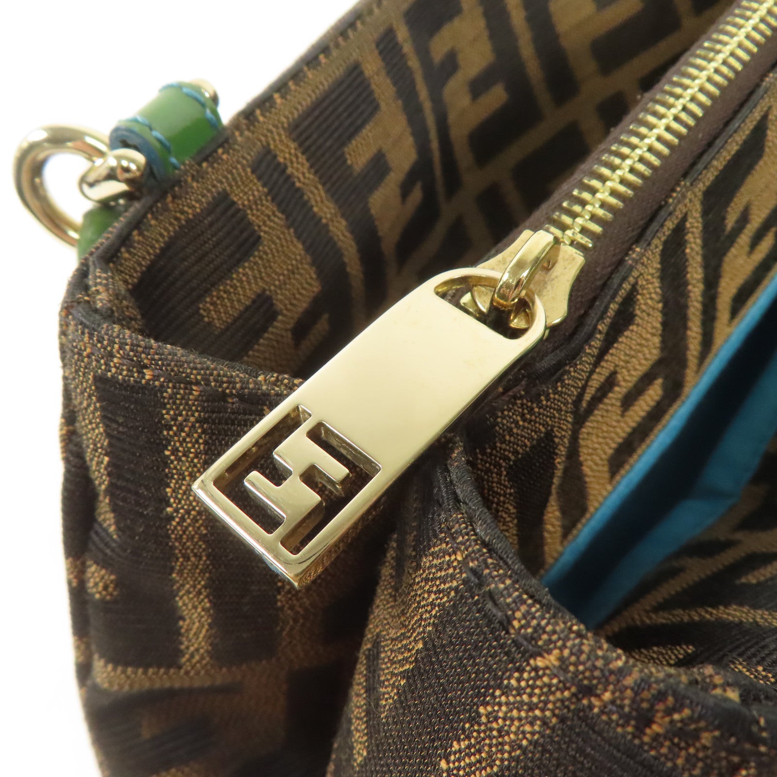 FENDI 帆布Mia Tote Bag金扣肩背袋