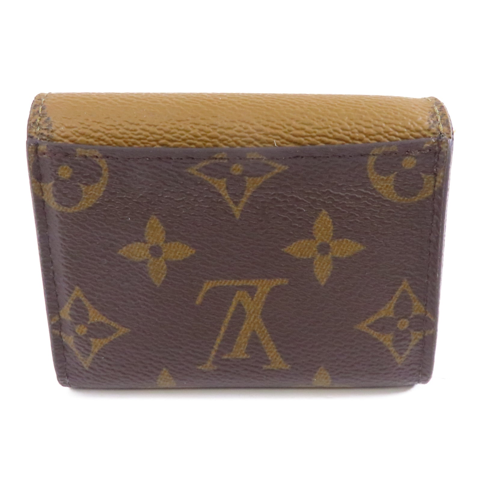 LOUIS VUITTON Monogram Giant Reverse Wallet金扣錢包棕色