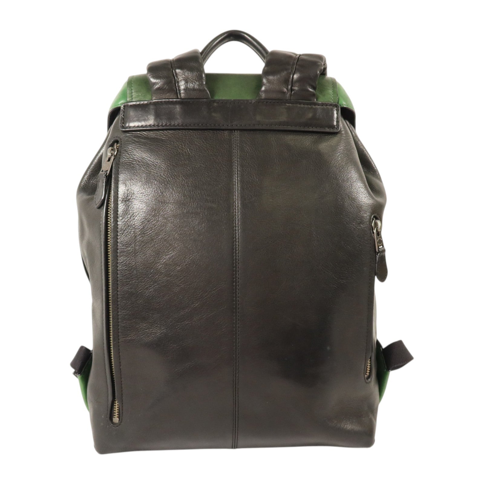 COACH 牛皮皮革Rucksack銀扣背包