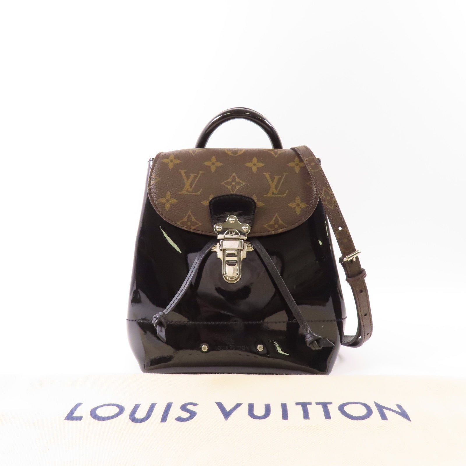 LOUIS VUITTON LV SHW Hot Springs M55769 Monogram Vernis Brown Black