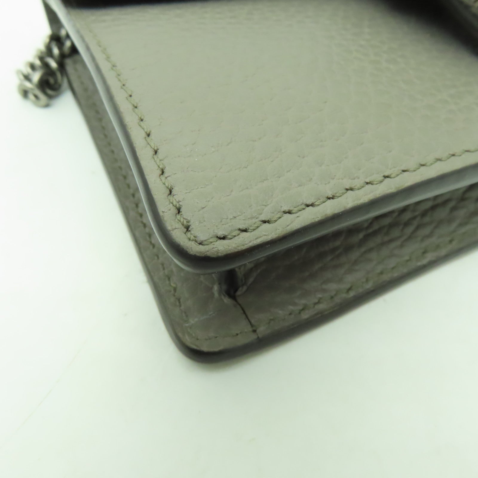 GUCCI **【激減優惠】牛皮皮革Dionysus銀扣鏈帶肩背袋灰色