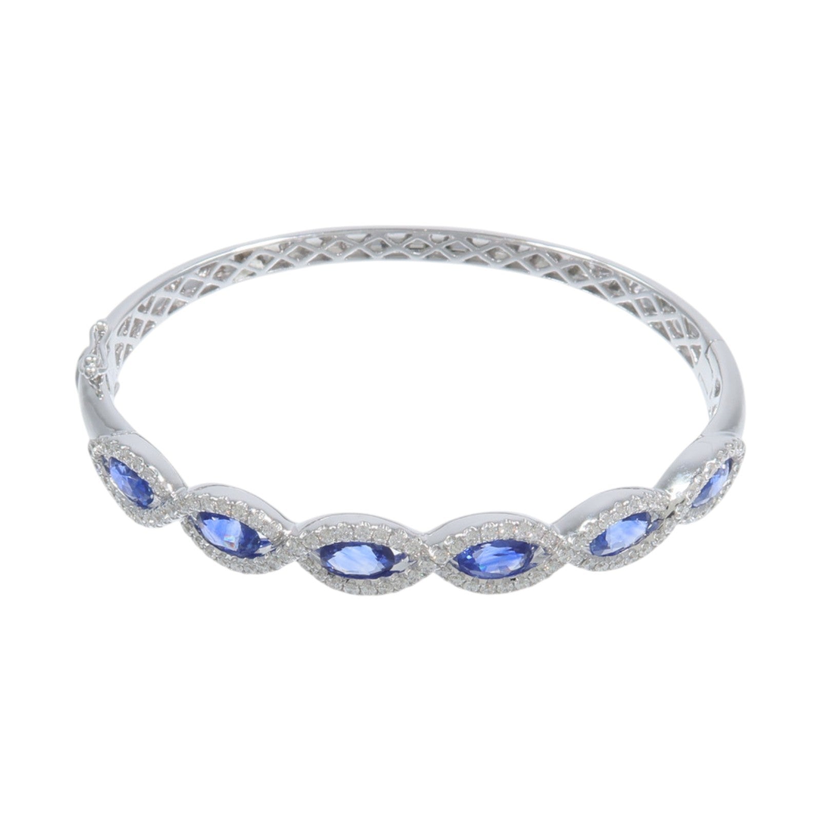 JEWELRY 18K白金Sapphire Diamond Bracelet藍寶石/鑽石手鏈