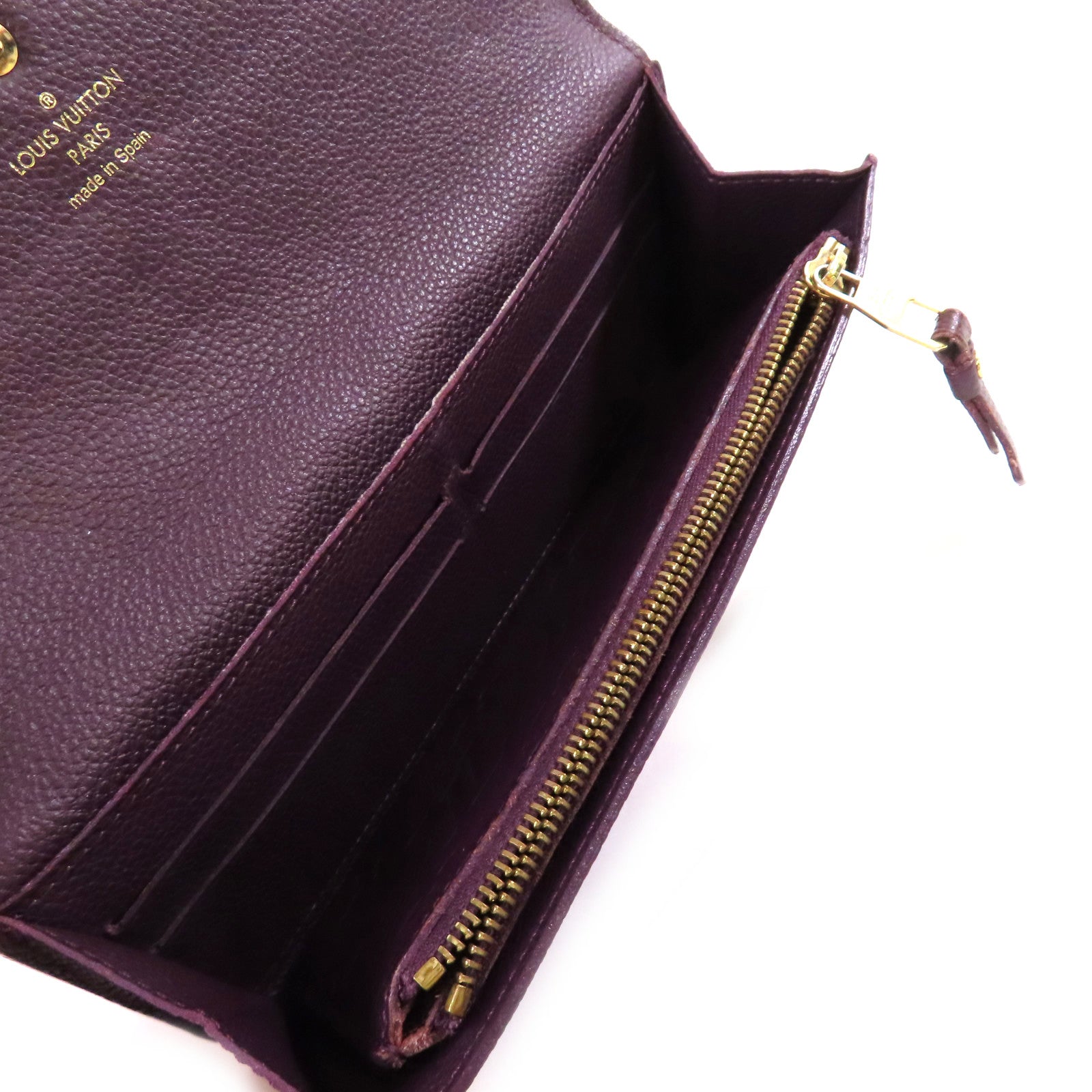 LOUIS VUITTON Monogram Empreinte Portefeuille Curieuse Long Wallet金扣長錢包紫色