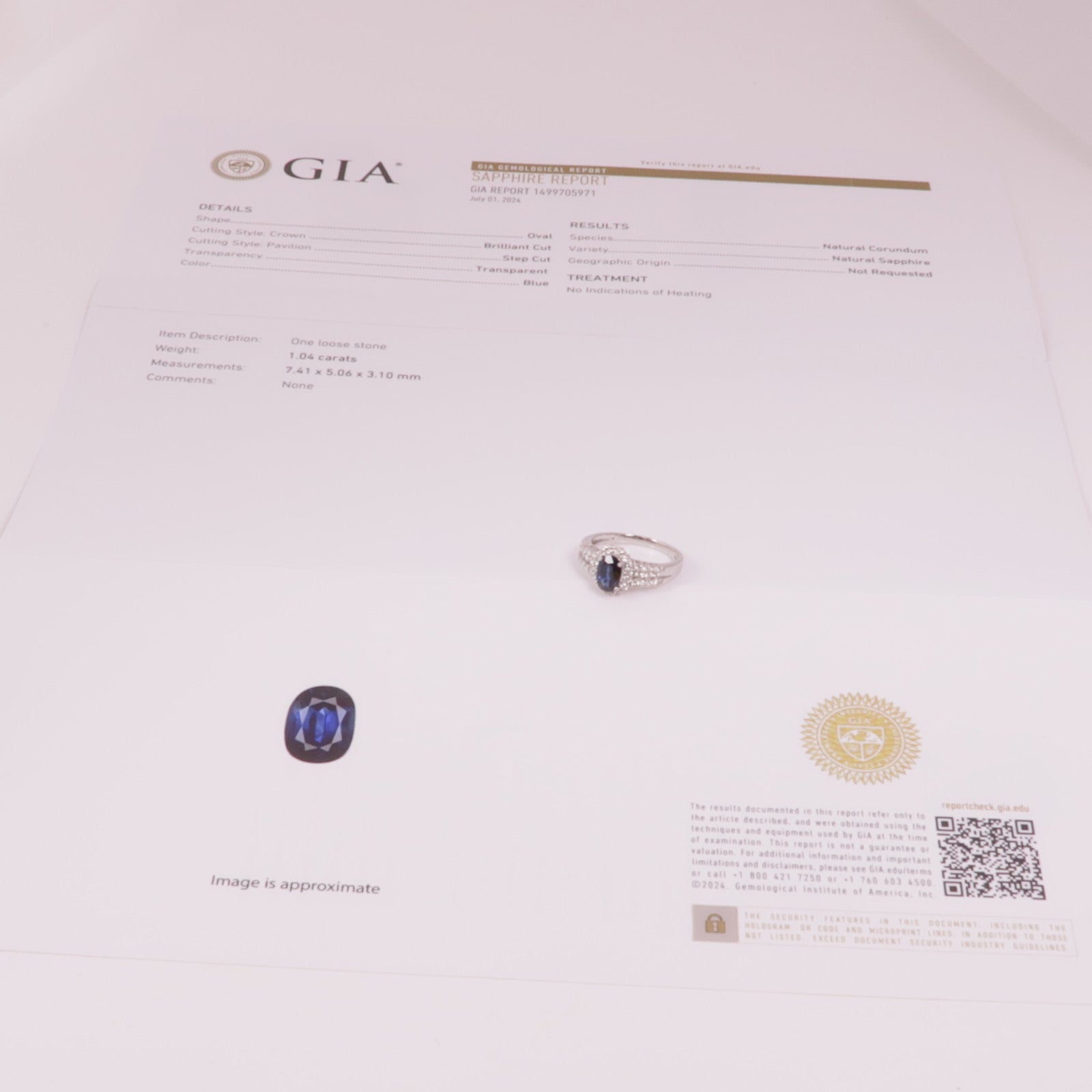 JEWELRY PT950鉑金Sapphire Diamond Ring鑽石戒指US#6