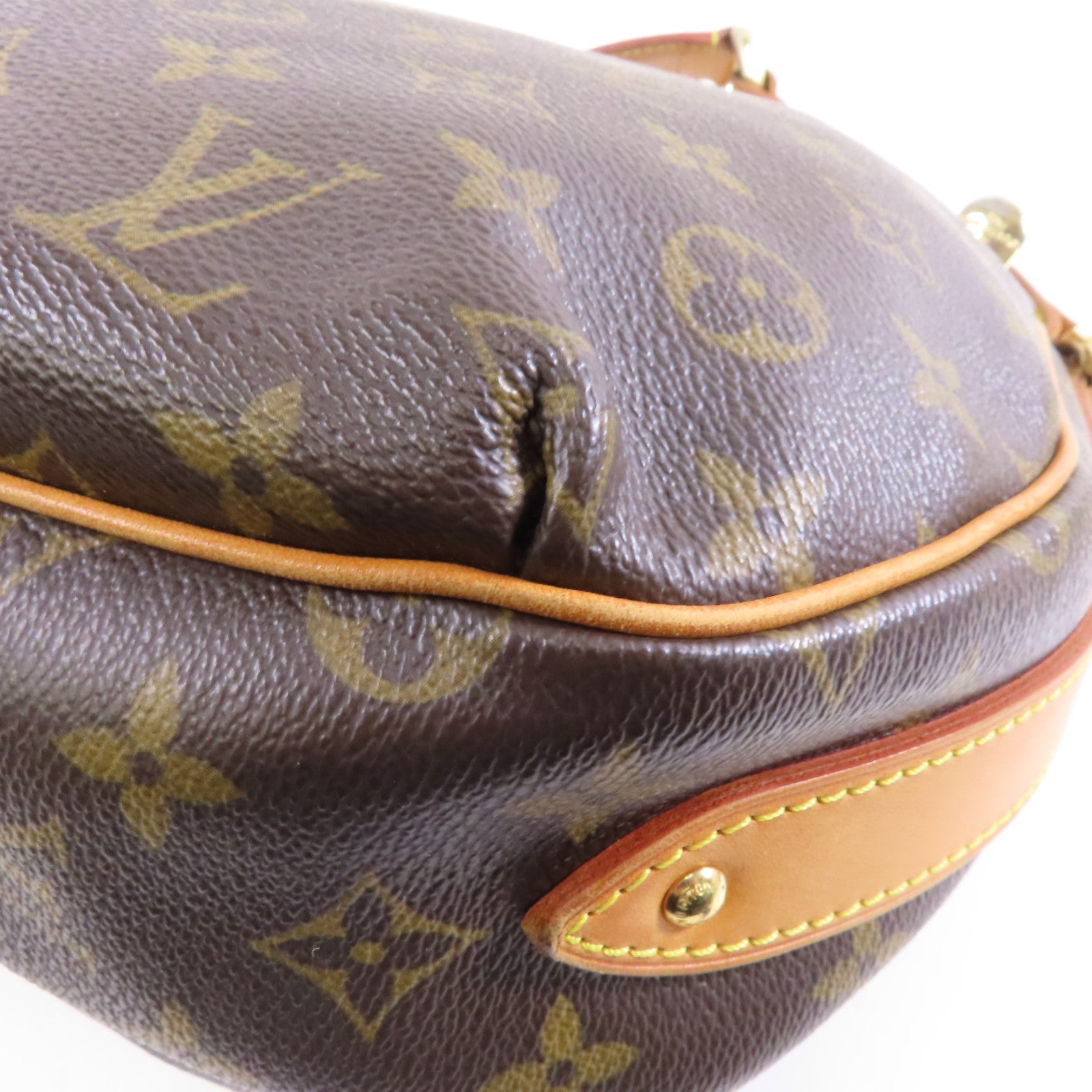 LOUIS VUITTON Monogram Mini Croisette Tulum PM金扣肩背袋啡色