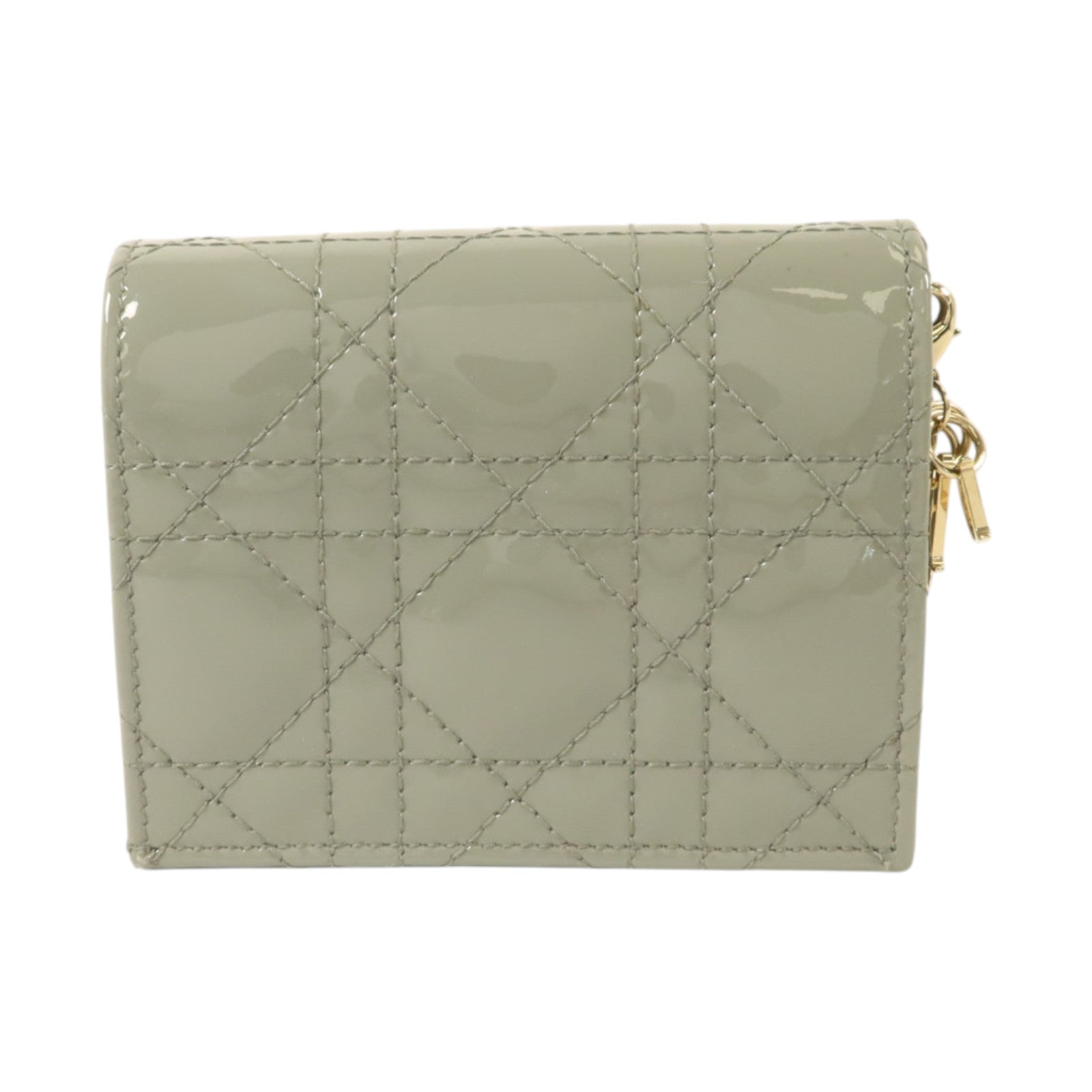 Dior 漆皮皮革Gardenia Wallet金扣錢包