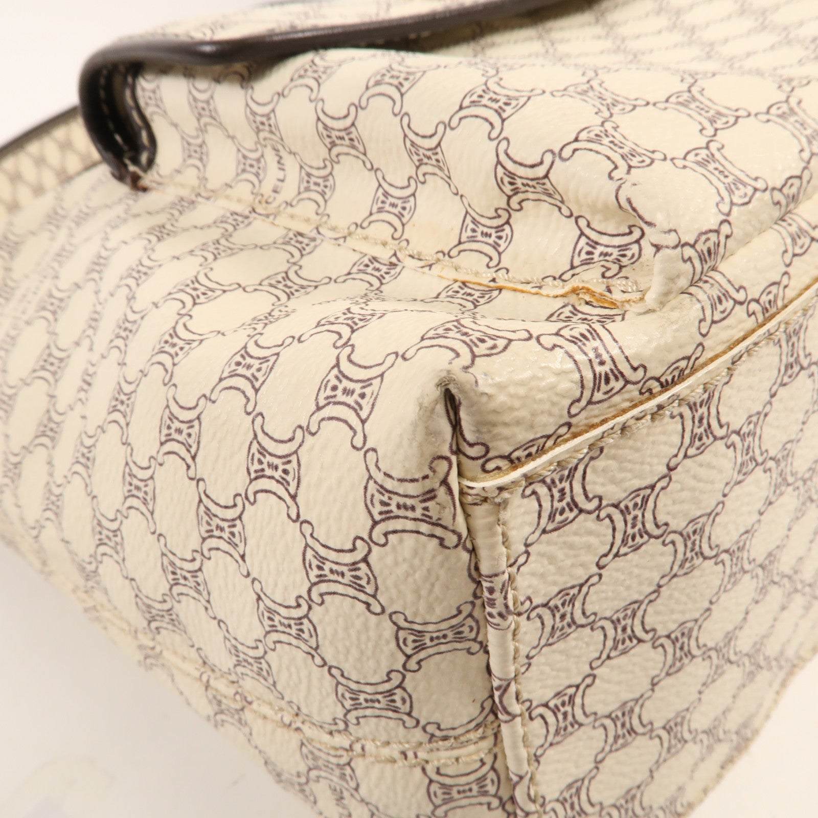 CELINE 帆布Vitage Shoulder Bag金扣肩背袋