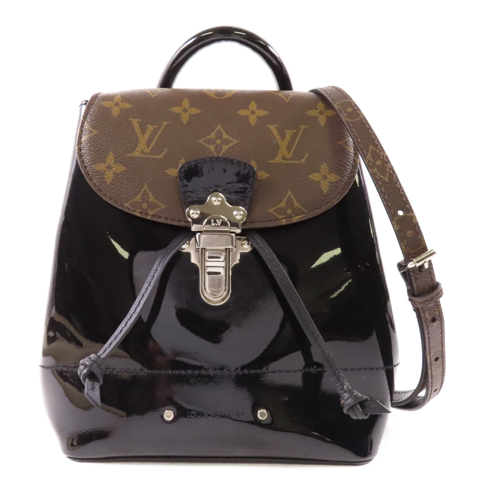 LOUIS VUITTON LV SHW Hot Springs M55769 Monogram Vernis Brown Black