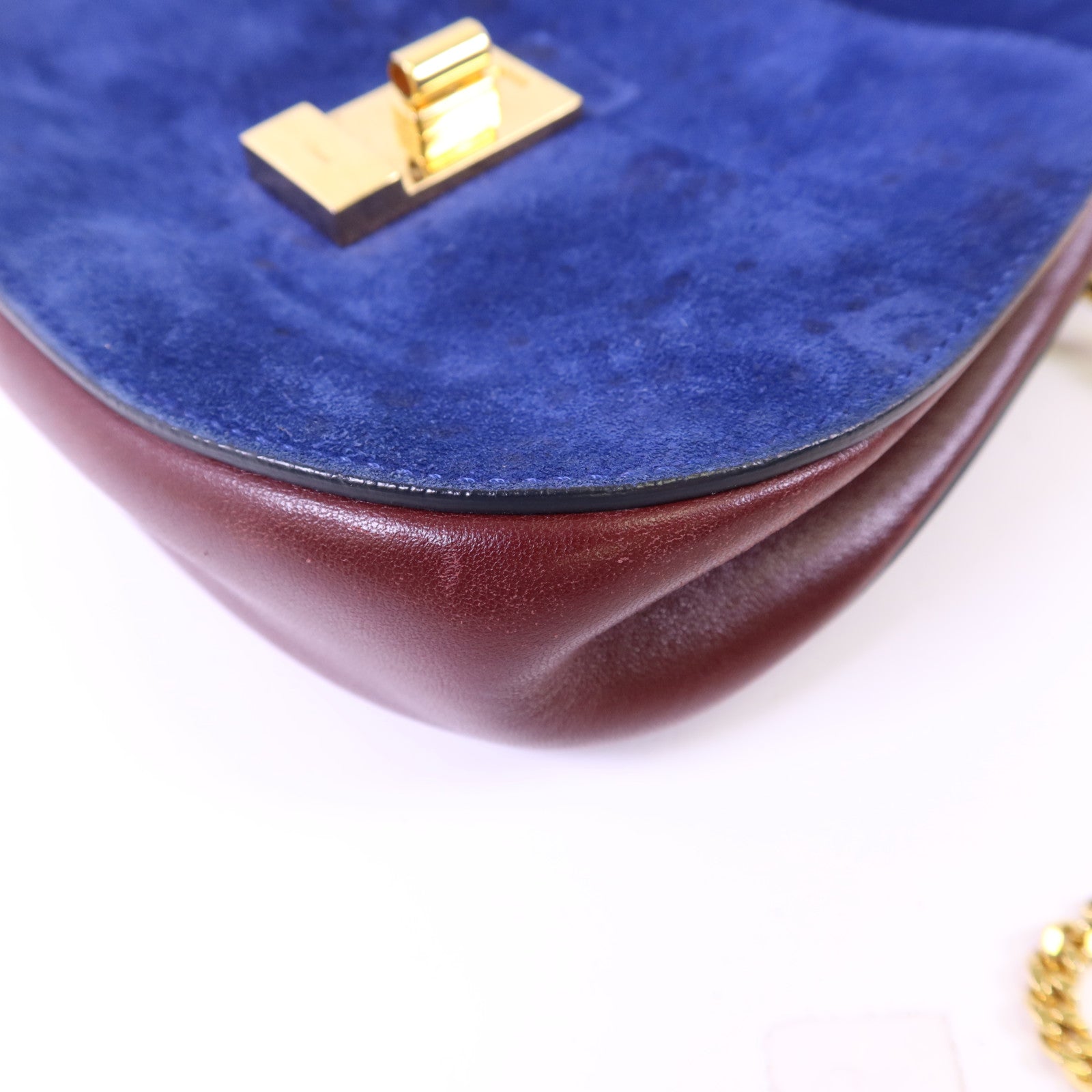 Chloe 【激減優惠】牛皮皮革/麂皮皮革Drew Shoulder Bag金扣鏈帶肩背袋