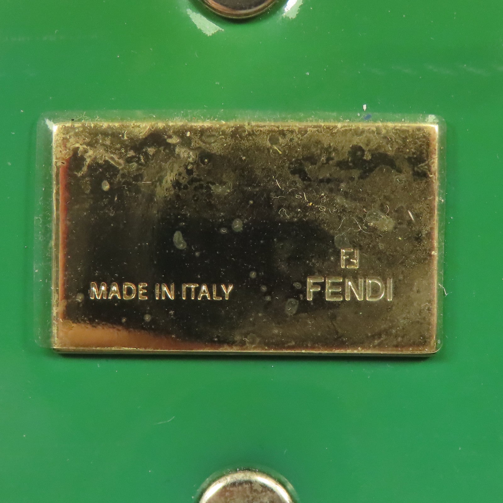 FENDI 帆布Mia Tote Bag金扣肩背袋