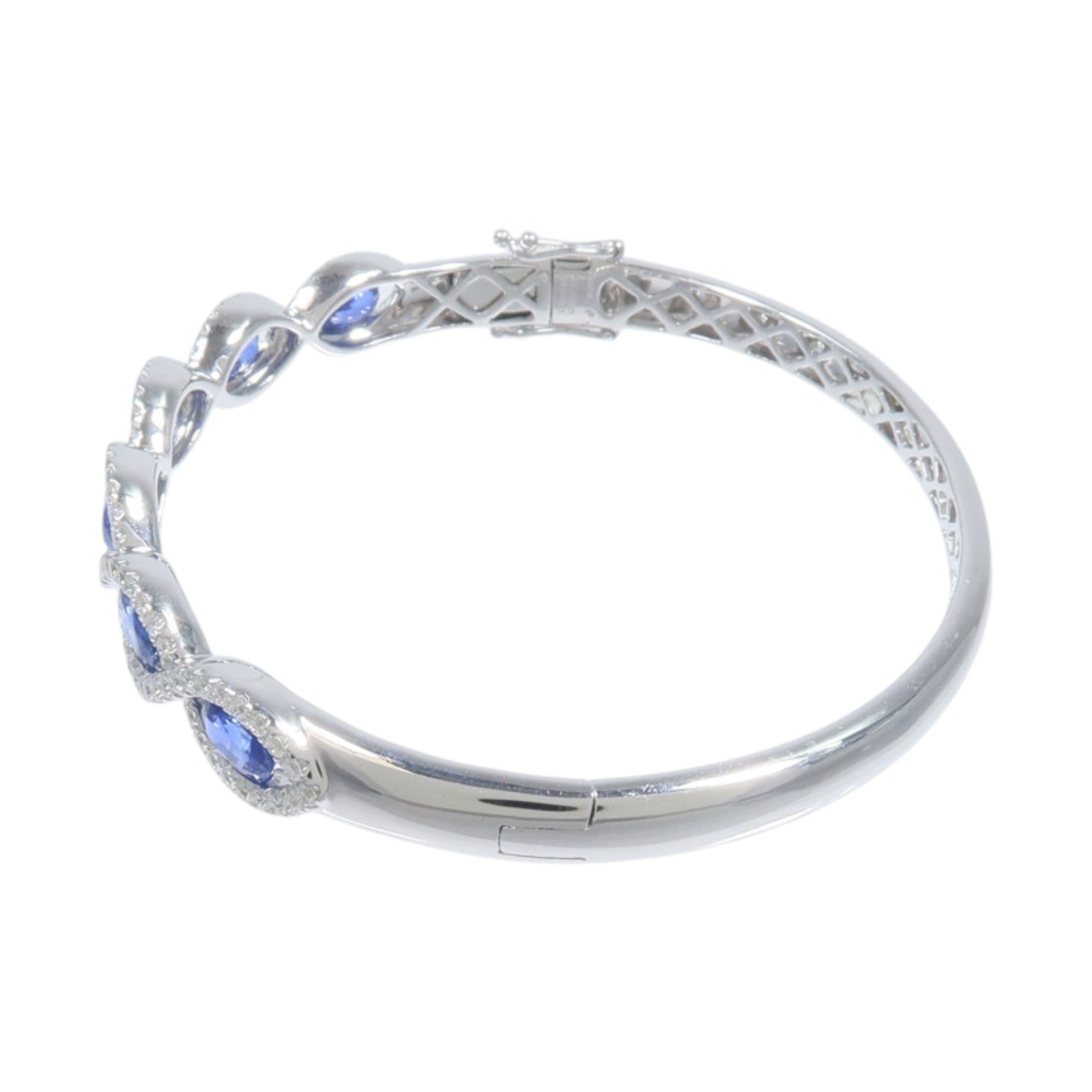 JEWELRY 18K白金Sapphire Diamond Bracelet藍寶石/鑽石手鏈