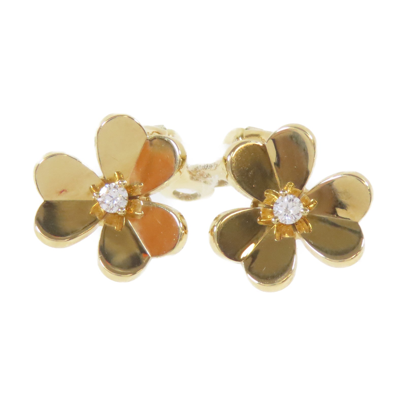 Van Cleef & Arpels 18K黃金Frivole Flower Small Model耳環金色