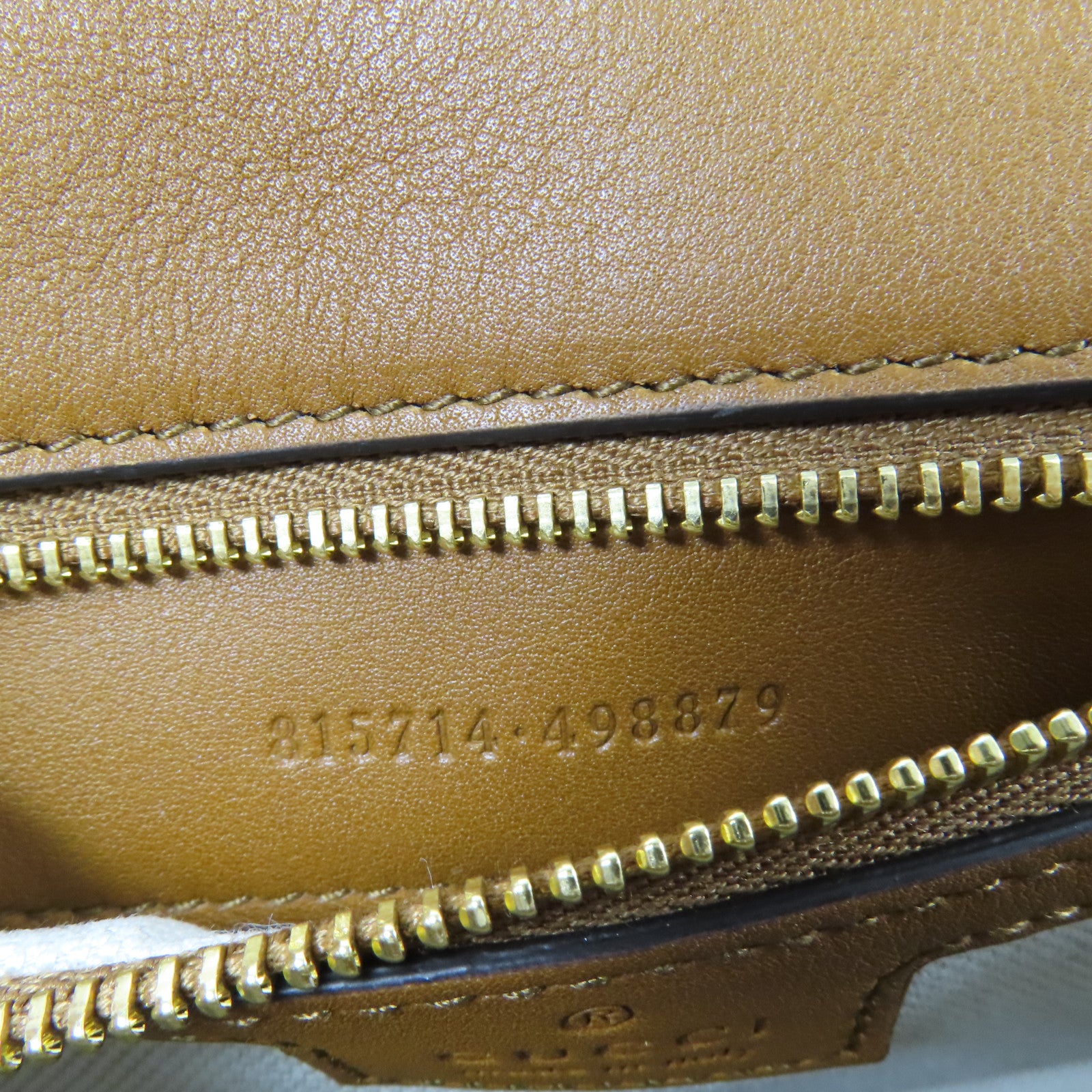 GUCCI 帆布Medium Blondie金扣手挽袋