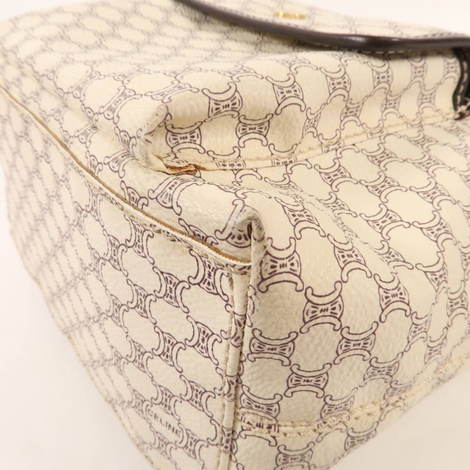 CELINE 帆布Vitage Shoulder Bag金扣肩背袋